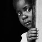 Portrait of poor African child, location Mmankodi village, Botswana